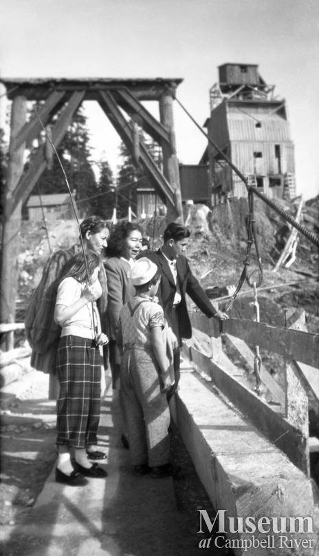 Katie Ferry and family at John Hart site