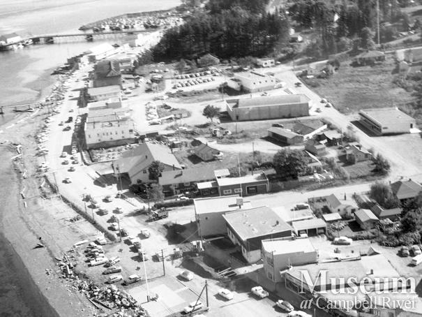 Aerial view of downtown Campbell River