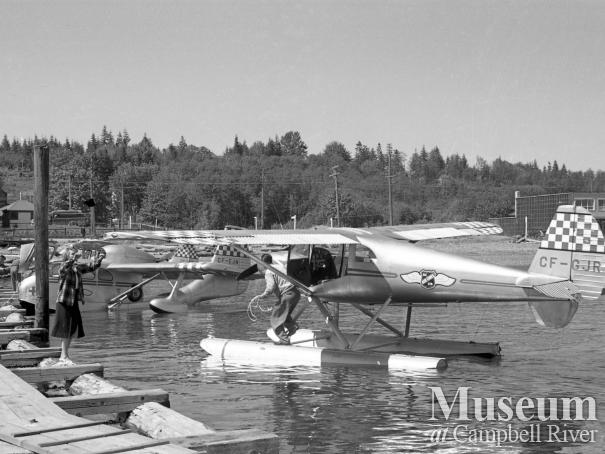B.C. Airlines plane at Willows Hotel dock