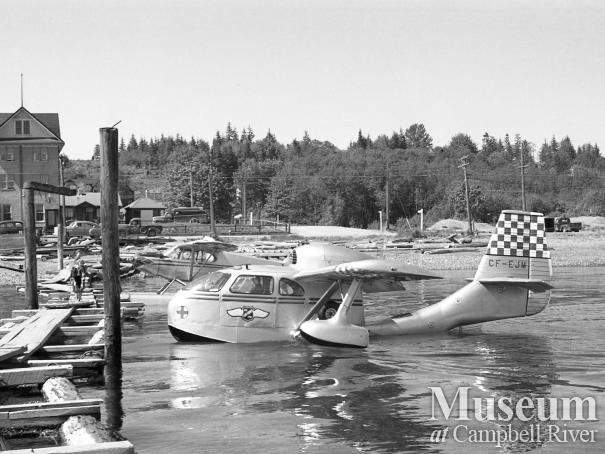B.C. Airlines plane approaching Willows Hotel dock