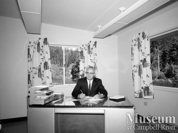 BC Hydro employee at John Hart Generating Station office.