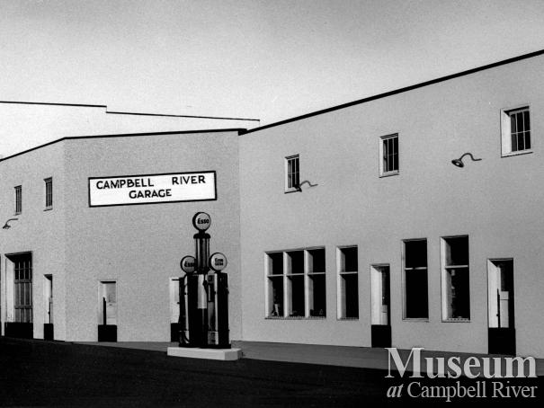 View of Campbell River Garage in 1949