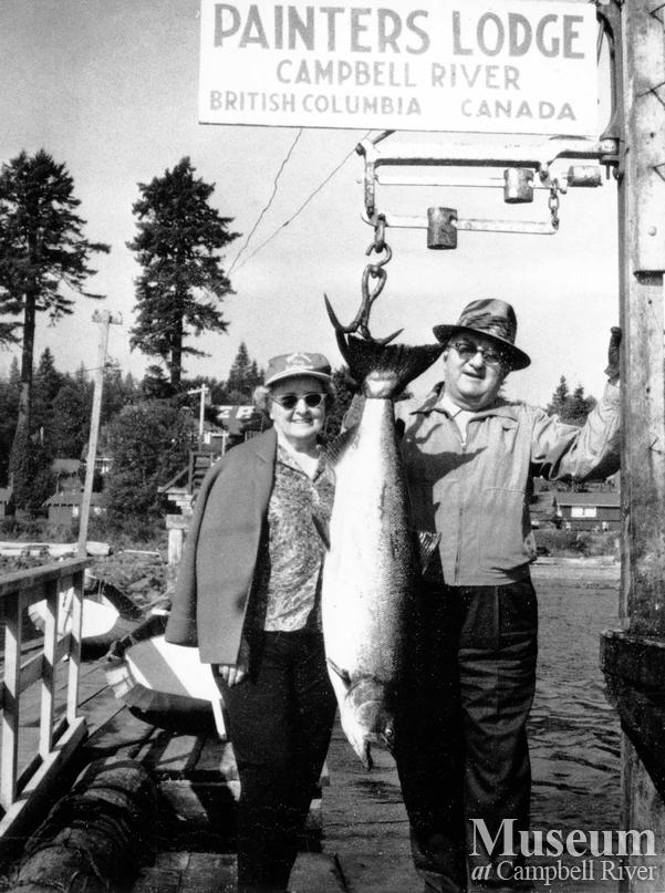 Mr. and Mrs. A.B. Ryan with catch