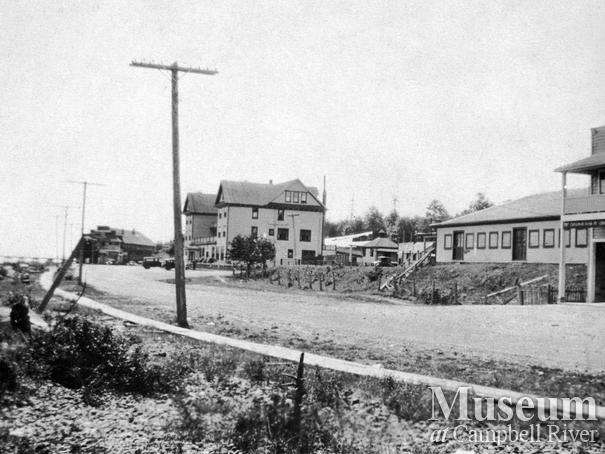View of the Island Hwy through downtown Campbell River