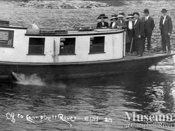 Campbell River residents on board the Thulin's boat