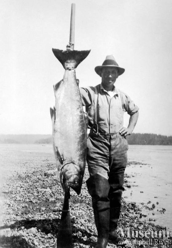 Herbert Pidcock with the catch of the day