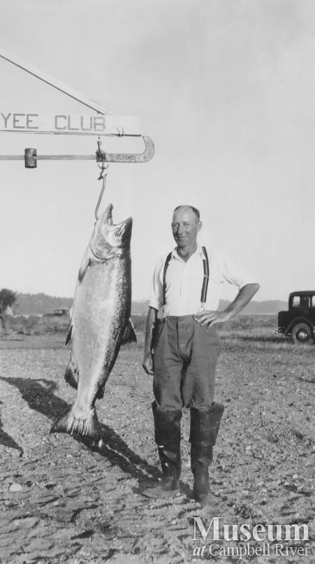 Herbert Pidcock with a salmon