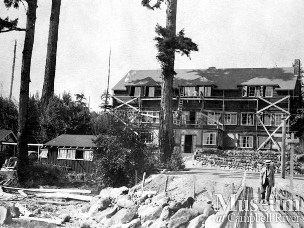 View of Painter's Lodge under construction