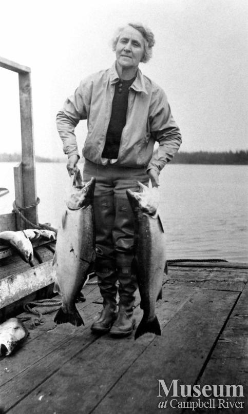 Mrs. Suduth and her catch, September 1939
