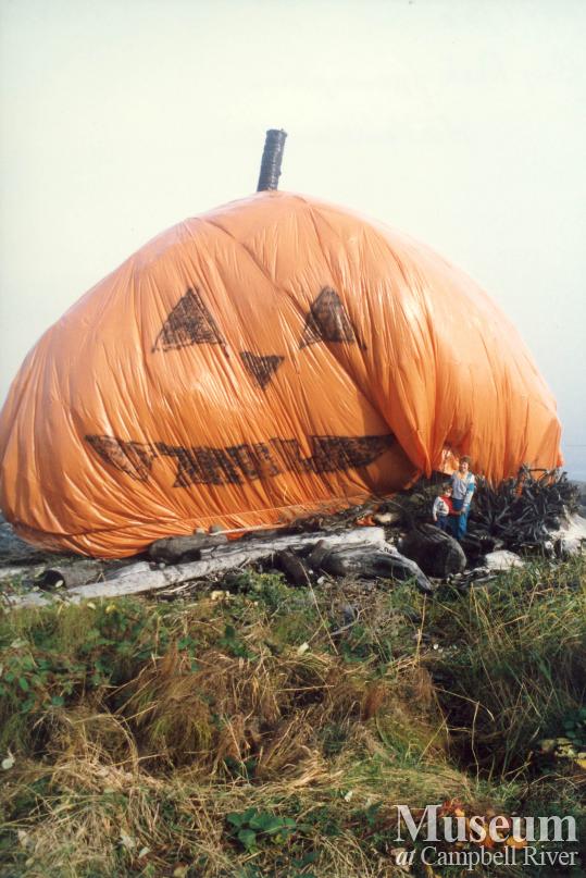 Big Rock 'dressed up' as a Pumpkin, 1986