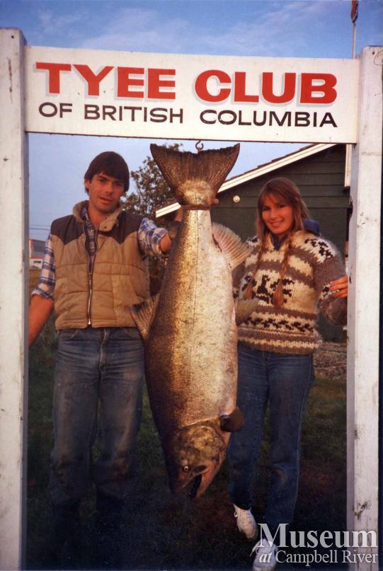 Dawn Peterson with 61 lb Tyee