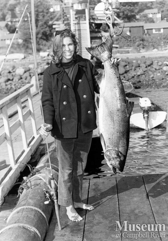 Mrs. Evans with her catch