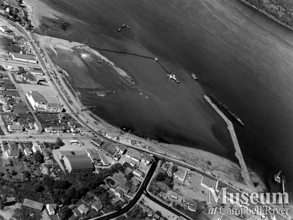 Aerial view of downtown Campbell River