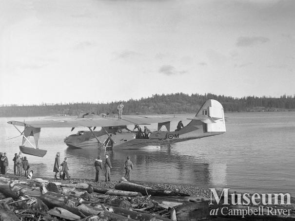 Amphibian aircraft in water off Tyee Spit