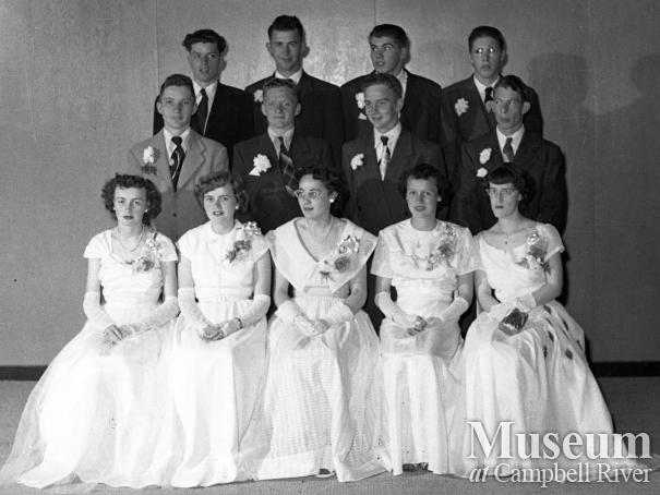Graduating class, Campbell River High School.