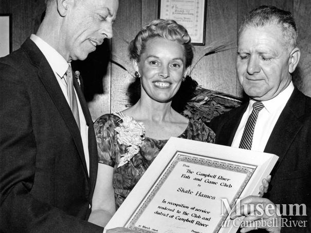 The Fish and Game Club honour Skate Hames