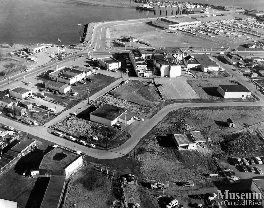 Aerial view downtown Campbell River Campbell River Museum Photo
