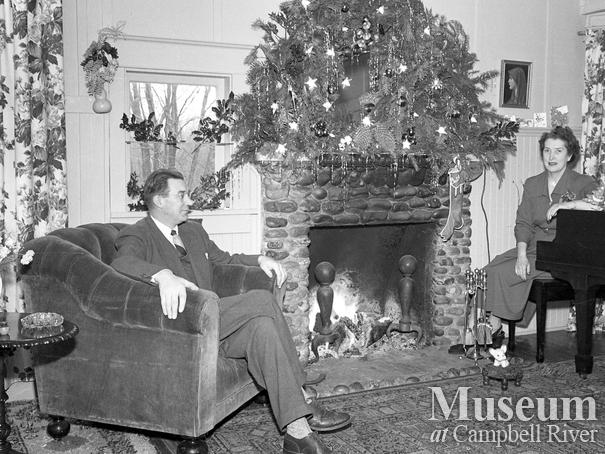 Dr. Noel Bathurst Hall and his wife in their second home