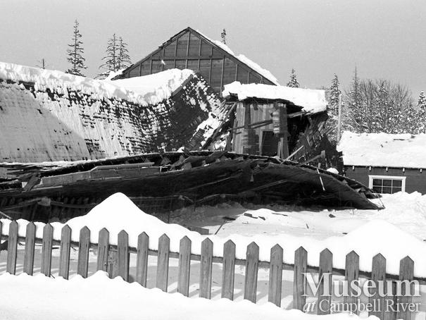 Collapse of Community Hall during heavy snowfall