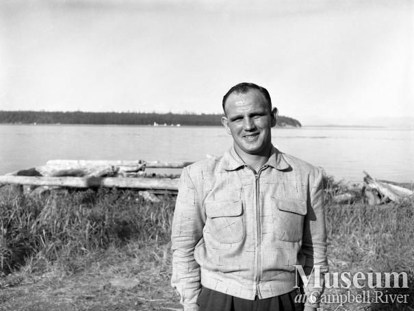 A swimmer who went from Campbell River to Quadra Island