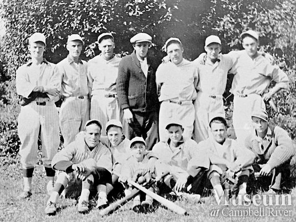An early Campbell River men's baseball team
