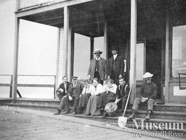 The front steps of the Campbell River Trading Co. store