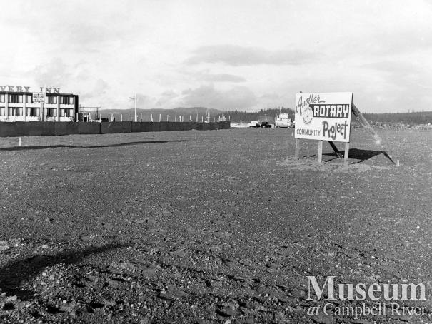 View of the filled area on Campbell River's waterfront 