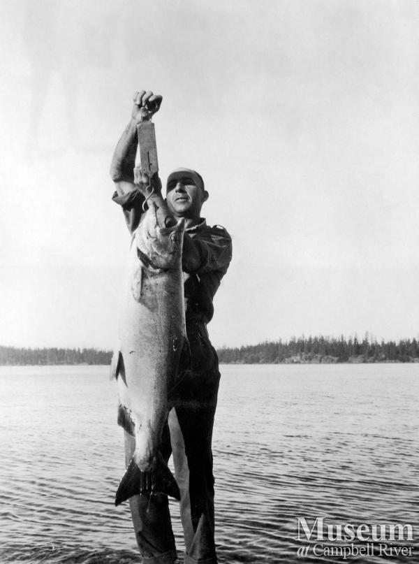 Herbert Pidcock with a big salmon