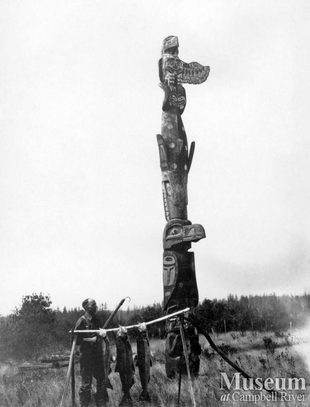The Quocksister Pole on Campbell River Spit