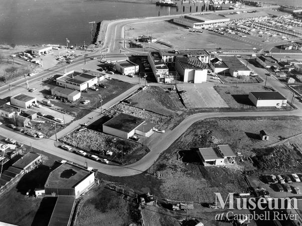 Aerial view of downtown Campbell River