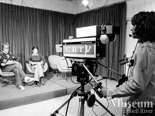 Campbell River Television (CRTV) studio during filming