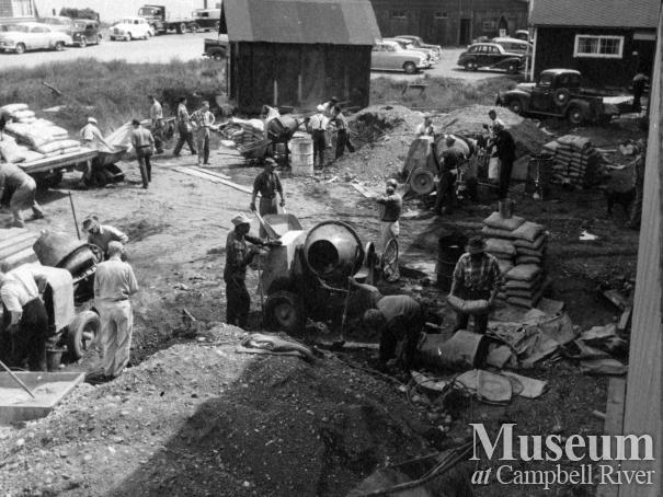 Construction of the Community Hall, Campbell River