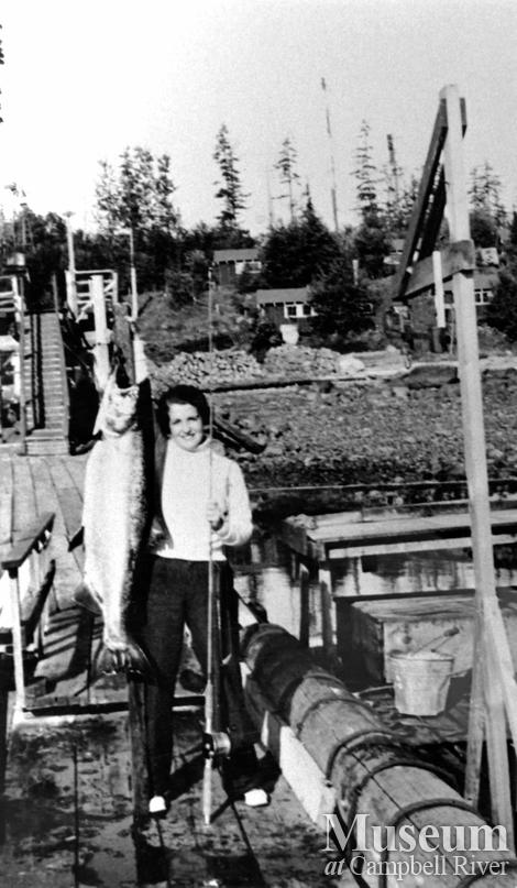 Julie Dodge with catch