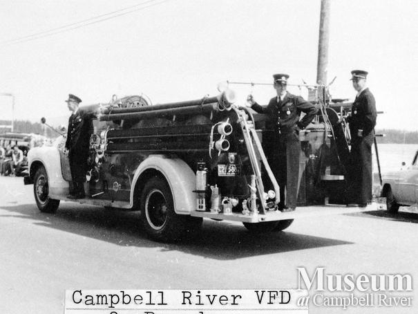 Campbell River Volunteer Fire Department in parade
