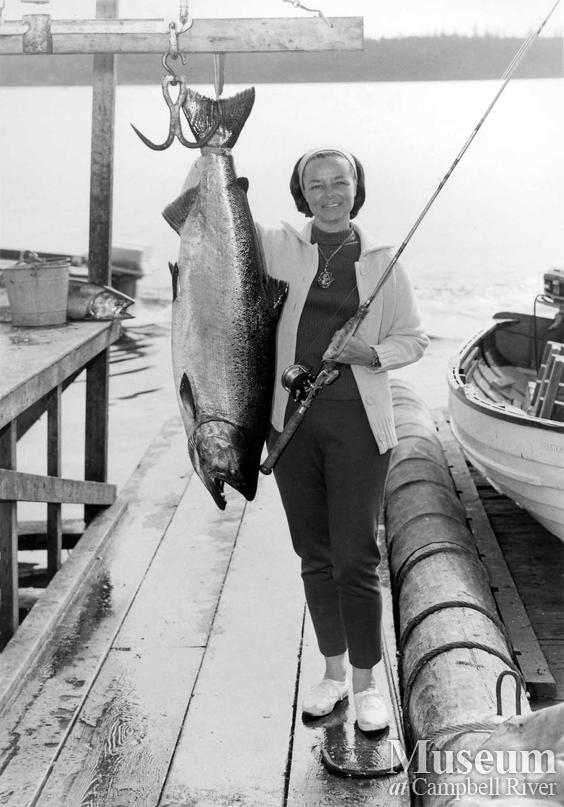 Mrs. Jane Fitzpatrick with her catch