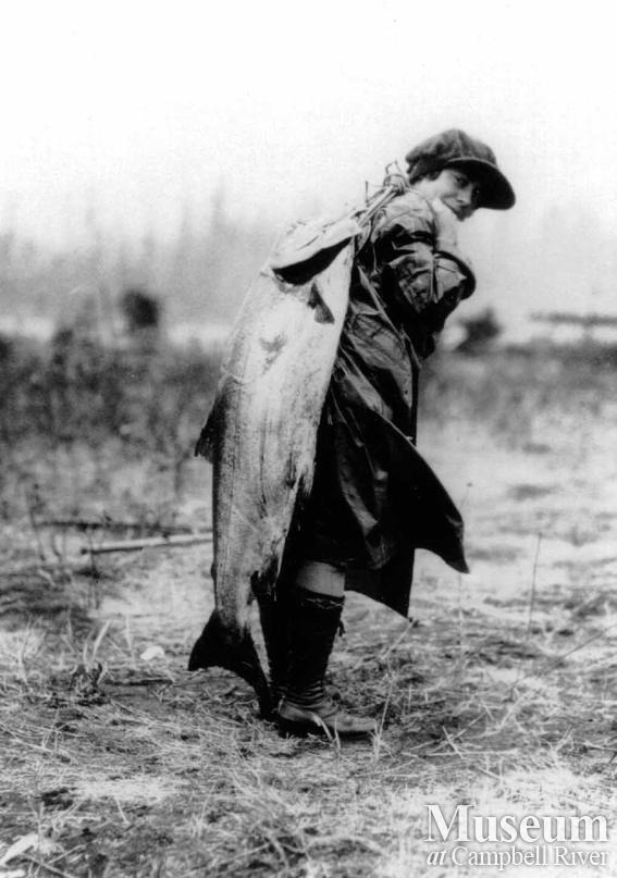Phyllis Smith with fish