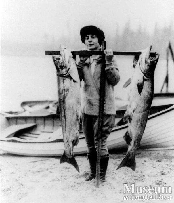 Phyllis Smith with fish