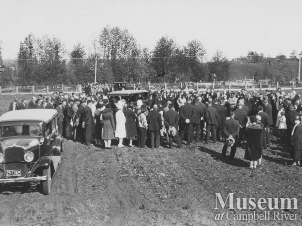 Funeral at Campbell River Cemetery