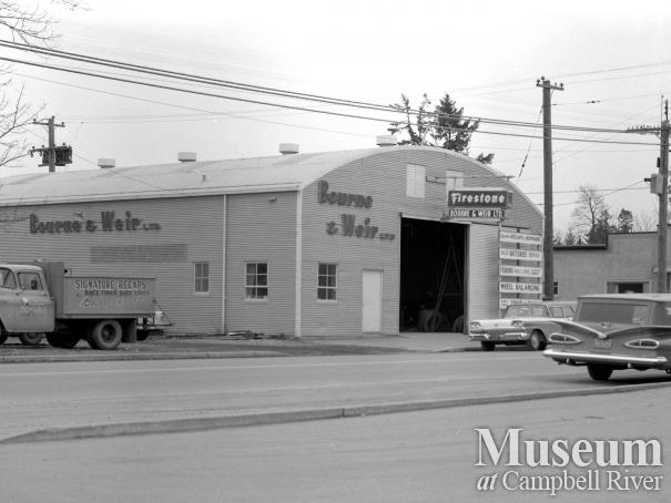 Bourne and Weir tire shop located in Campbellton