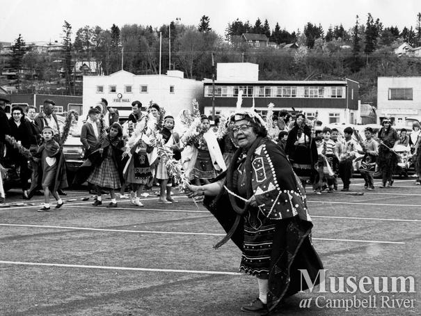 Members of the Campbell River Indian Band dancing